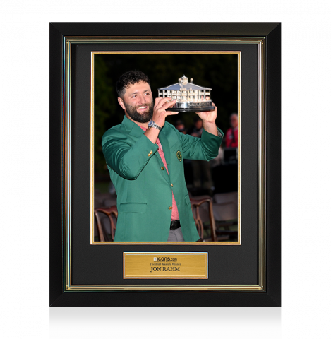 UNSIGNED Jon Rahm Masters Trophy Framed Photo - The 2023 Masters Winner