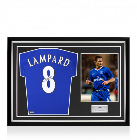 Frank Lampard Back Signed Chelsea 2000-01 Home Shirt In Hero Frame: Option 1