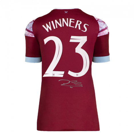 Jarrod Bowen Back Signed West Ham United 2022-23 Home Shirt - Winners 23 Edition In Deluxe Packaging