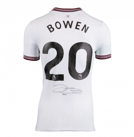 Jarrod Bowen Back Signed West Ham United 2023-24 Away Shirt In Deluxe Packaging