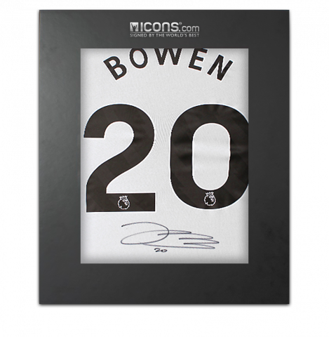 Jarrod Bowen Back Signed West Ham United 2023-24 Away Shirt In Deluxe Packaging