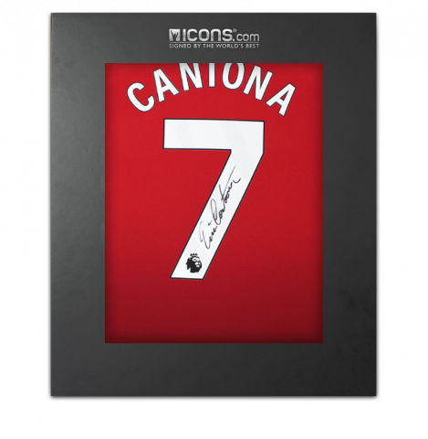 Eric Cantona Back Signed Manchester United 2024-25 Home Shirt In Deluxe Packaging