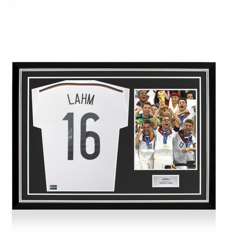 Philipp Lahm Back Signed Germany 2014 Home Shirt In Hero Frame: Option 1