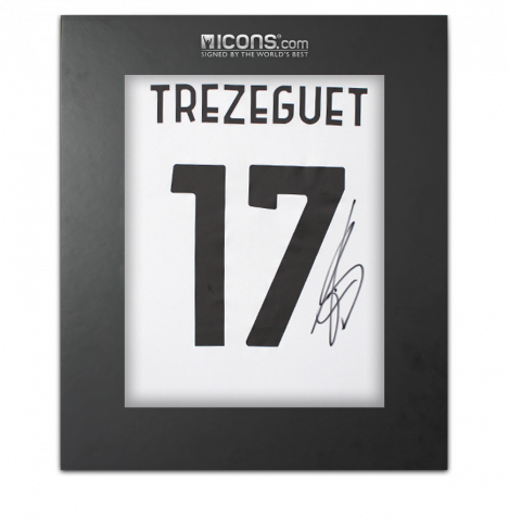David Trezeguet Back Signed Juventus 2024-25 Home Shirt with Fan Style Numbers In Deluxe Packaging