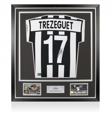 David Trezeguet Back Signed Juventus 2001-02 Home Shirt  In Classic Frame