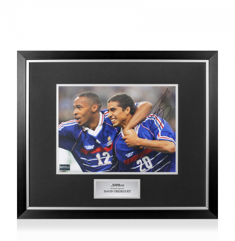David Trezeguet Signed France Photo In Premium Photo Frame