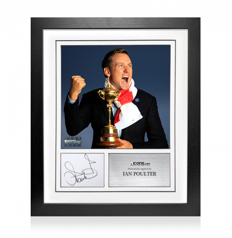 Ian Poulter Signed Card and Photo Frame – Option 1