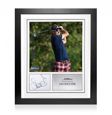 Ian Poulter Signed Card and Photo Frame – Option 2