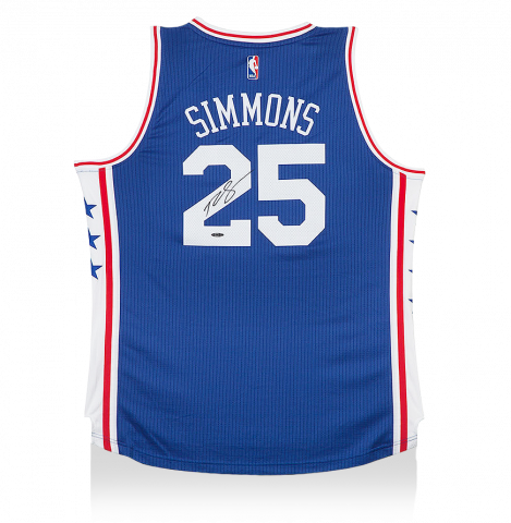 Ben Simmons Back Signed Philadelphia 76ers Away Jersey