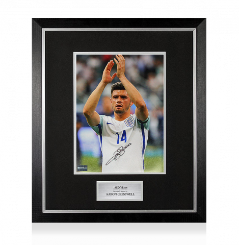 Aaron Cresswell Signed England Photo In Premium Photo Frame