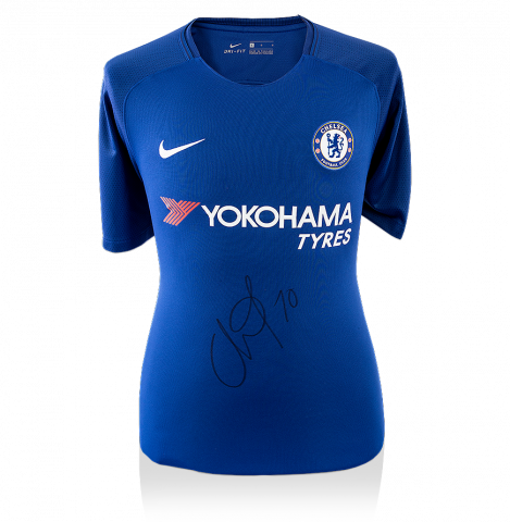 Callum Hudson-Odoi Front Signed Chelsea 2017-18 Home Shirt