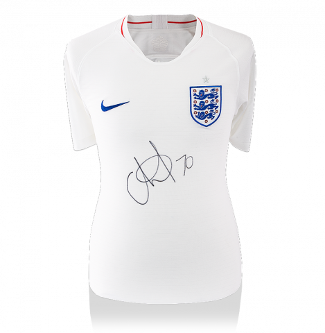 Callum Hudson-Odoi Front Signed England 2018 Home Shirt