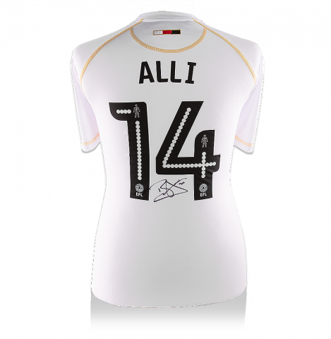 Dele Alli Back Signed MK Dons Home Shirt
