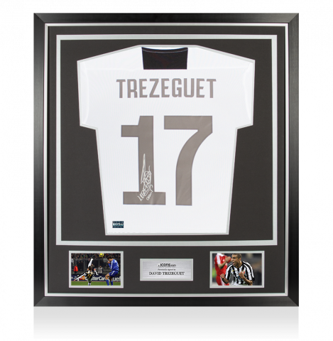 David Trezeguet Back Signed Juventus 2018-19 Home Shirt With Fan Style Numbers In Classic Frame