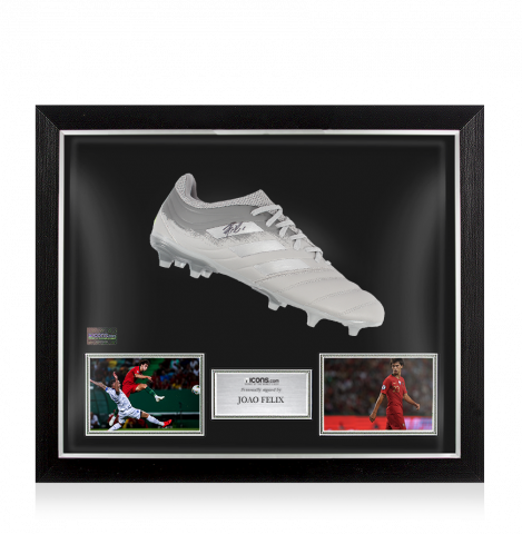 Joao Felix Signed Silver Adidas Copa 19 Boot In Bubble Frame: Option 1