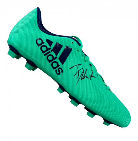 Jay-Jay Okocha Signed Aqua Adidas X 17.4 Boot