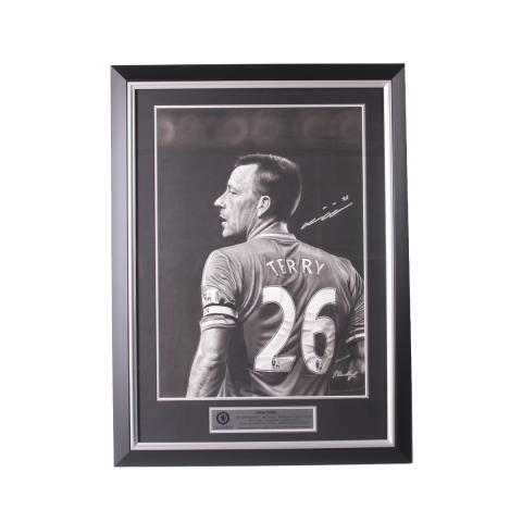 John Terry Official Chelsea FC Signed and Framed Original Tribute Artwork: Captain, Leader, Legend