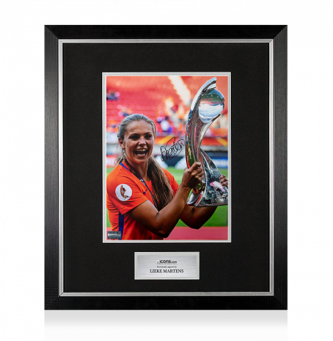 Lieke Martens Signed Netherlands Photo In Premium Photo Frame: UEFA Womens EURO 2017 Winner 