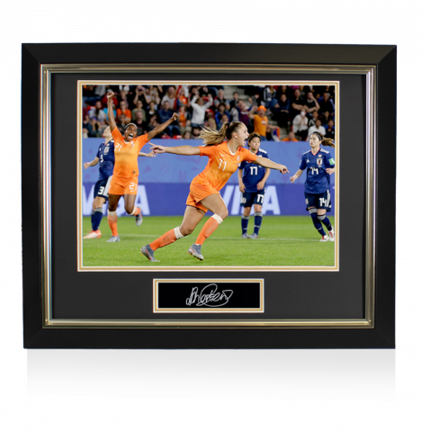 Lieke Martens Signed Plaque and Netherlands Photo Frame: 2019 FIFA Women's World Cup Brace vs Japan