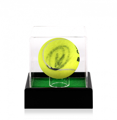 Novak Djokovic Signed Roland Garros Tennis Ball In Acrylic Case