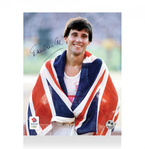 Lord Sebastian Coe Signed Photo: Union Jack