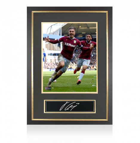 Jack Grealish Signed Plaque and Photo Frame: Iconic Aston Villa Goal vs Birmingham City