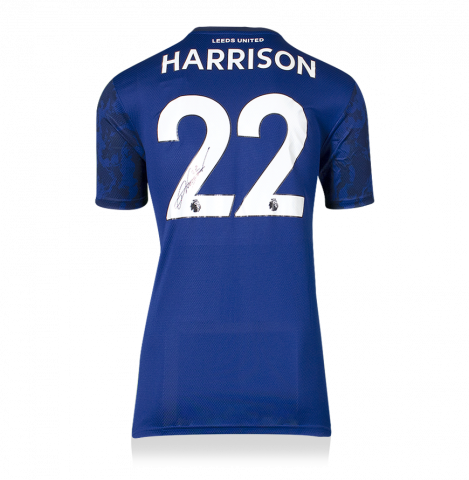 Jack Harrison Back Signed Leeds United 2021-22 Away Shirt