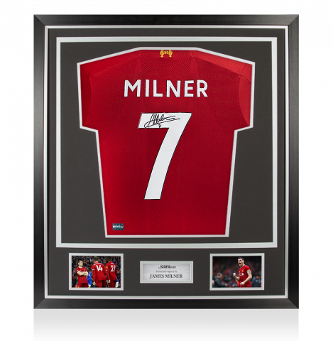 James Milner Back Signed Liverpool 2019-20 Home Shirt In Classic Frame