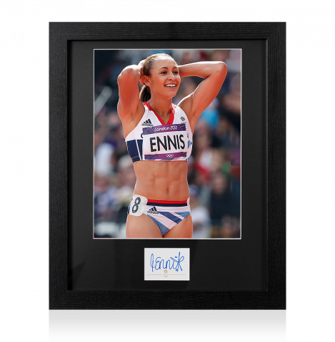 Jessica Ennis-Hill Signed Team GB Card and Photo Frame: Option 1