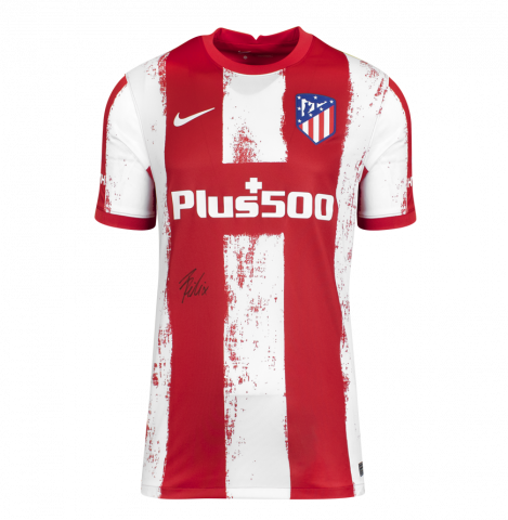 Joao Felix Front Signed Atletico Madrid 2021-22 Home Shirt