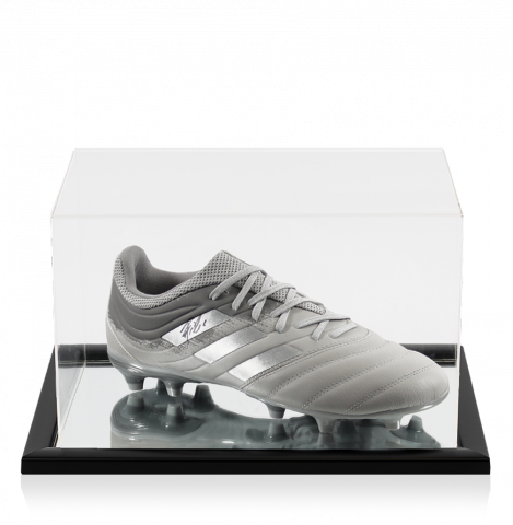 Joao Felix Signed Silver Adidas Copa 19 Boot In Acrylic Case