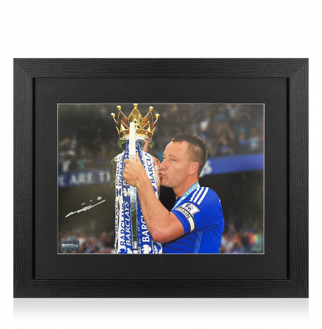 John Terry Signed Chelsea Photo In Black Wooden Frame: Premier League Winner