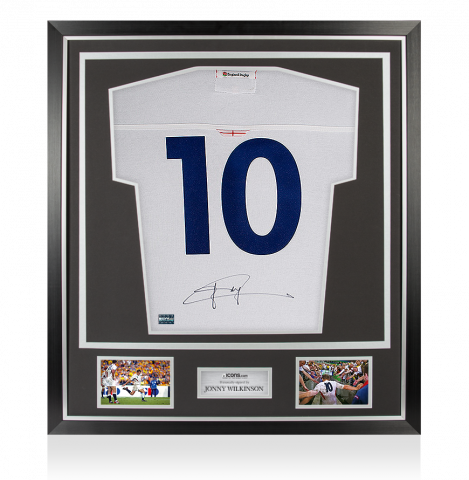 Jonny Wilkinson Back Signed England Rugby Shirt In Classic Frame