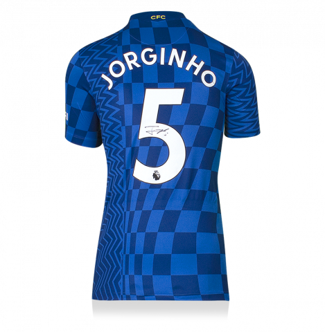 Jorginho Back Signed Chelsea 2021-22 Home Shirt
