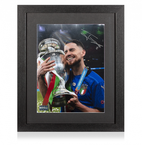 Jorginho Signed Italy Photo In Black Wooden Frame: UEFA EURO 2020 Winner
