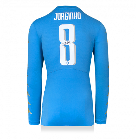 Jorginho Back Signed SSC Napoli 2016-17 Home Shirt