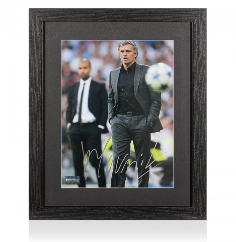 Jose Mourinho Signed Photo In Black Wooden Frame: European Champion