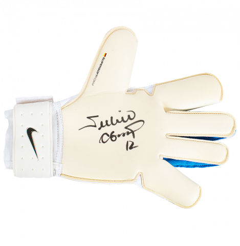 Julio Cesar Signed Blue Nike Vapor 3 Grip Goalkeeper Glove