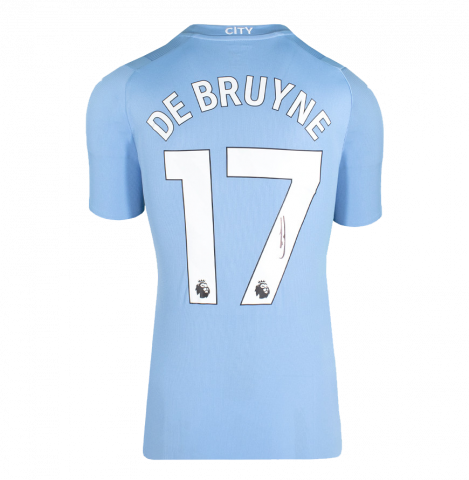 WAREHOUSE SECONDS Kevin De Bruyne Signed Manchester City 2023-24 Home Shirt GRADE A
