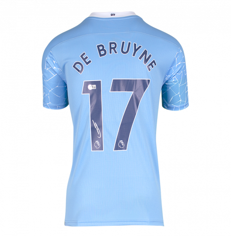 Kevin De Bruyne Signed Manchester City 2020-21 Home Shirt