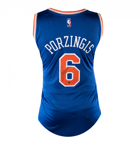 Kristaps Porzingis Back Signed New York Knicks Jersey