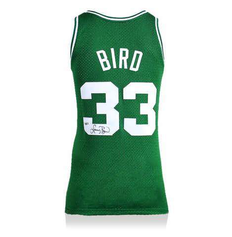 Larry Bird Back Signed Boston Celtics Home Jersey
