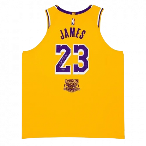 PRE-ORDER LeBron James Signed Los Angeles Lakers Home Jersey: 4x Champion 4x Finals MVP Edition