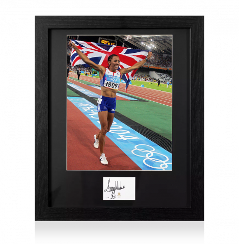 Dame Kelly Holmes Signed Team GB Card and Photo Frame: Option 1