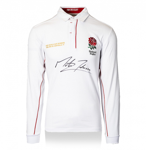 Martin Johnson Front Signed Special Edition England Rugby Shirt