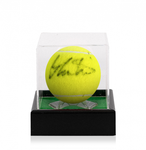 Martina Navratilova Signed Wimbledon Tennis Ball In Acrylic Case