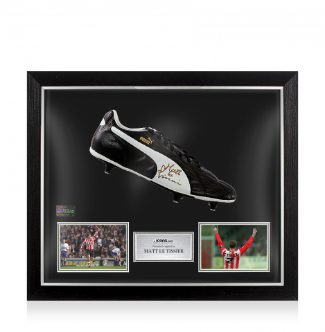 Matt Le Tissier Signed Black Puma Boot In Bubble Frame: Option 1