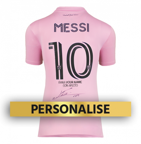 PRE-ORDER Lionel Messi Signed and Personally Dedicated Inter Miami CF Home Shirt