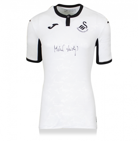 Michael Laudrup Front Signed Swansea City Home Shirt