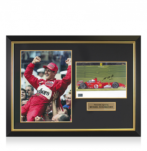 Michael Schumacher Signed and Framed Opus Photo: Seven-Time F1 World Champion
